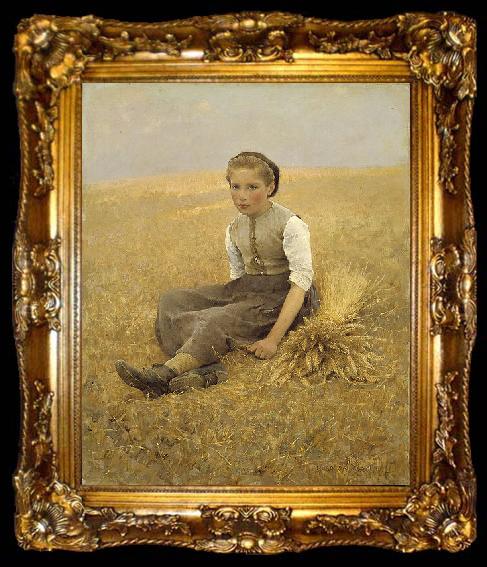 framed  Hugo Salmson The Little Gleaner, ta009-2